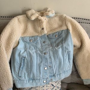 Denim sherpa jacket